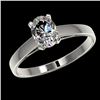 Image 2 : 1 CTW Certified VS/SI Quality Oval Diamond Solitaire Ring 10K White Gold - REF-297R2K - 32991