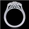 Image 1 : 1.05 CTW VS/SI Diamond Solitaire Art Deco 3 Stone Ring 18K White Gold - REF-200Y2X - 37100