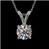 Image 1 : 0.55 CTW Certified H-SI/I Quality Diamond Solitaire Necklace 10K White Gold - REF-51M2F - 36723