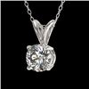 Image 2 : 0.55 CTW Certified H-SI/I Quality Diamond Solitaire Necklace 10K White Gold - REF-51M2F - 36723