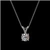 Image 4 : 0.55 CTW Certified H-SI/I Quality Diamond Solitaire Necklace 10K White Gold - REF-51M2F - 36723