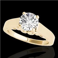 1 CTW H-SI/I Certified Diamond Solitaire Ring 10K Yellow Gold - REF-227X3R - 35139