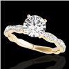 Image 1 : 1.40 CTW H-SI/I Certified Diamond Solitaire Ring 10K Yellow Gold - REF-156X4R - 34873