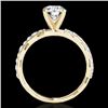 Image 2 : 1.40 CTW H-SI/I Certified Diamond Solitaire Ring 10K Yellow Gold - REF-156X4R - 34873