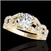 Image 1 : 1.50 CTW H-SI/I Certified Diamond Solitaire Ring 10K Yellow Gold - REF-218V2Y - 35216