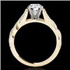 Image 2 : 1.50 CTW H-SI/I Certified Diamond Solitaire Ring 10K Yellow Gold - REF-218V2Y - 35216