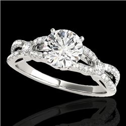 1.35 CTW H-SI/I Certified Diamond Solitaire Ring 10K White Gold - REF-167H3M - 35223