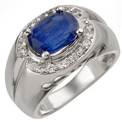 3.33 CTW Kaynite & Diamond Ring 10K White Gold - REF-96M4F - 10876