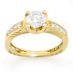 1.10 CTW Certified VS/SI Diamond Ring 14K Yellow Gold - REF-172W2H - 11659