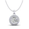 1 CTW VS/SI Diamond Solitaire Art Deco Necklace 18K White Gold - REF-292N5A - 36890