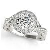 1.75 CTW Certified VS/SI Diamond Solitaire Halo Ring 18K White Gold - REF-623K2W - 27057