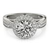 2.15 CTW Certified VS/SI Diamond Solitaire Halo Ring 18K White Gold - REF-604Y7X - 27009