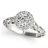 0.62 CTW Certified VS/SI Diamond Solitaire Antique Ring 18K White Gold - REF-110A4V - 27324