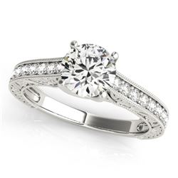 1.32 CTW Certified VS/SI Diamond Solitaire Ring 18K White Gold - REF-371K3W - 27558