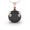 Image 2 : 1 CTW Black Diamond Designer Necklace 14K Rose Gold - REF-40M4F - 38418
