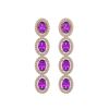 5.56 CTW Amethyst & Diamond Earrings Rose Gold 10K Rose Gold - REF-103X3R - 40542