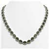 49.46 CTW Tourmaline & Diamond Necklace White Gold 10K White Gold - REF-763W6H - 40574