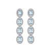 4.68 CTW Aquamarine & Diamond Earrings White Gold 10K White Gold - REF-115R6K - 40526