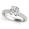 0.75 CTW Certified VS/SI Diamond Solitaire Antique Ring 18K White Gold - REF-129Y8X - 27372