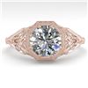 1.50 CTW VS/SI Diamond Solitaire Engagement Ring 18K Rose Gold - REF-547M6F - 36050