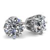 1.50 CTW VS/SI Diamond Stud Solitaire Earrings 18K White Gold - REF-262A5V - 35679