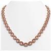 45.98 CTW Morganite & Diamond Necklace Rose Gold 10K Rose Gold - REF-850M9F - 40566