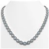 33.25 CTW Sky Topaz & Diamond Necklace White Gold 10K White Gold - REF-501H5M - 40430