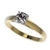 0.50 CTW Certified VS/SI Quality Cushion Cut Diamond Solitaire Ring 10K Yellow Gold - REF-64X3R - 32