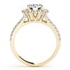 Image 2 : 2.01 CTW Certified VS/SI Diamond Solitaire Halo Ring 18K Yellow Gold - REF-421H6M - 26702