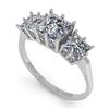 Image 2 : 2.0 CTW Past Present Future VS/SI Princess Diamond Ring 18K White Gold - REF-414W2H - 35916