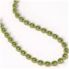 Image 2 : 48.14 CTW Peridot & Diamond Necklace Yellow Gold 10K Yellow Gold - REF-756V5Y - 40582