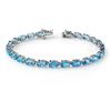 12.90 CTW Blue Topaz Bracelet 10K White Gold - REF-48H2M - 13722
