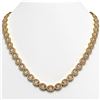 31.96 CTW Morganite & Diamond Necklace Yellow Gold 10K Yellow Gold - REF-604F2N - 40414