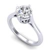 1.25 CTW VS/SI Diamond Solitaire Art Deco Ring 18K White Gold - REF-490R9K - 37226
