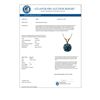 Image 3 : 1.19 CTW Certified Intense Blue SI Diamond Solitaire Necklace 10K Rose Gold - REF-240M2F - 36786