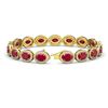 Image 2 : 22.89 CTW Ruby & Diamond Bracelet Yellow Gold 10K Yellow Gold - REF-291V5Y - 40606