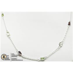 #2-STERLING SILVER WITH GARNET, AMETHYST,