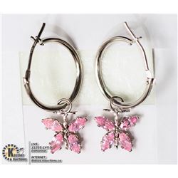 #4-14KT WHITE GOLD PINK CUBIC ZIRCONIA