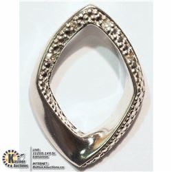 #14-STERLING SILVER DIAMOND PENDANT