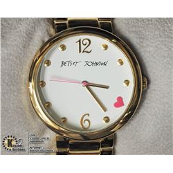 #20-STAINLESS STEEL BETSEY JOHNSON CRYSTAL WATCH