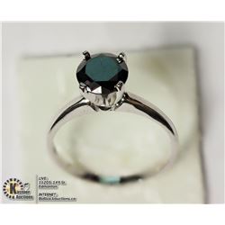 #26-14KT WHITE GOLD BLACK DIAMOND(1.55CT)RING