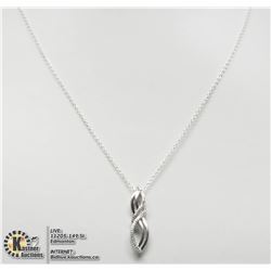 #27-STERLING SILVER DIAMOND(0.08CT)PENDANT