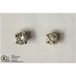 #34-14KT WHITE GOLD DIAMOND(0.10CT)EARRINGS