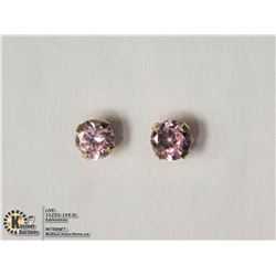 #38-10KT YELLOW GOLD PINK CUBIC ZIRCONIA