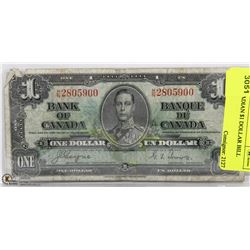 1937 CANADIAN $1 DOLLAR BILL