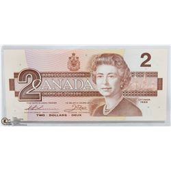 1986 ROBIN CANADIAN $2 DOLLAR BILL