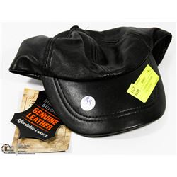 GENUINE LEATHER GIOVANNI NAVARRE BLACK CAP