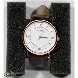 BOAMICO WATCH LEATHER STRAP BROWN.