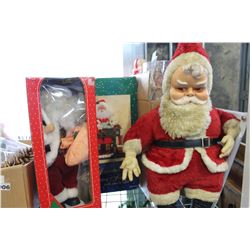 LOT OF CHRISTMAS FIGURES AND VINTAGE SANTA FIGURE