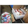 Image 1 : THREE BOXES OF CHRISTMAS FIGURES FOUNTAIN AND CANDLES AND ETC